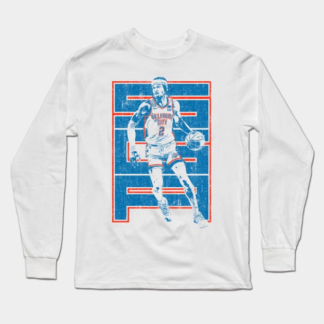 Shai Gilgeous Alexander (Variant) Long Sleeve T-Shirt by huckblade